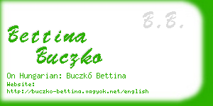 bettina buczko business card